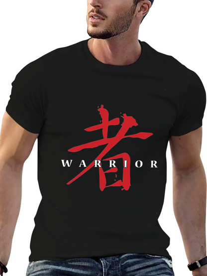 Warrior Kanji Graphic Tee - Bold Asian Style