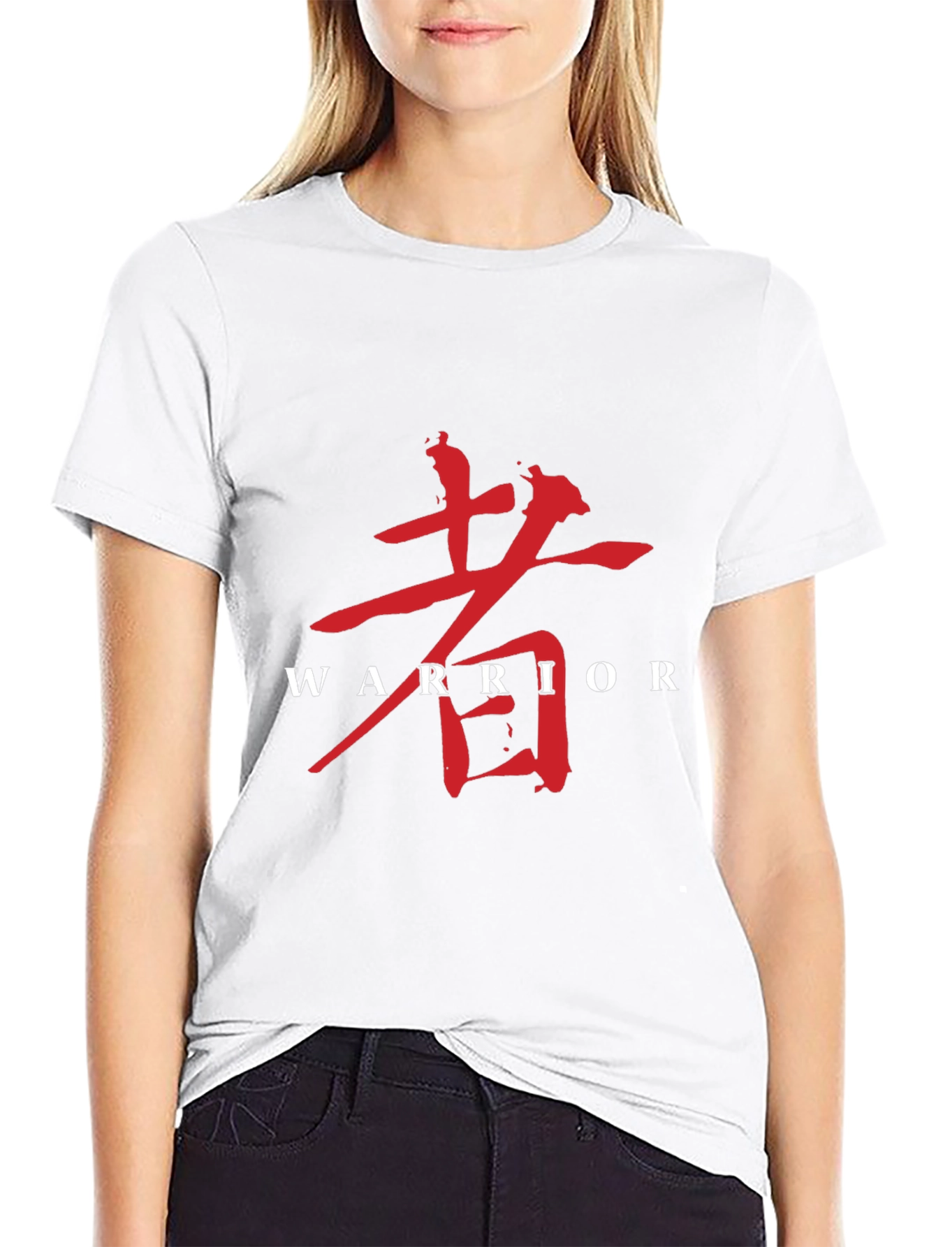 Warrior Kanji Graphic Tee - Bold Asian Style