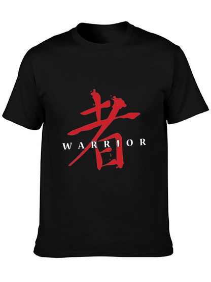 Warrior Kanji Graphic Tee - Bold Asian Style