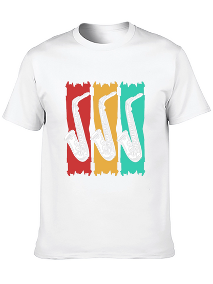 Retro Saxophone T-Shirt - Cool Music Tee