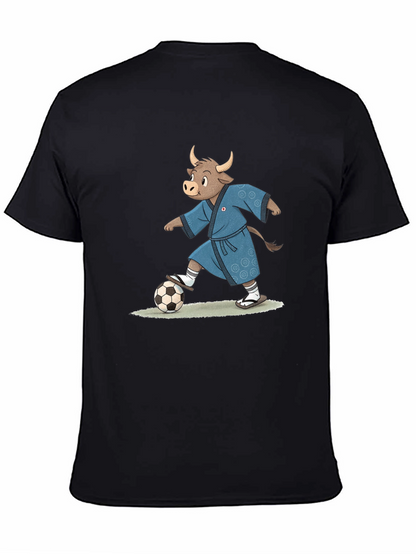 Cartoon Bull Soccer T-Shirt