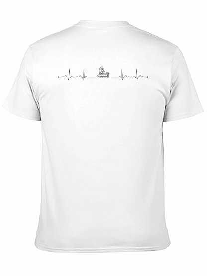 Roller Skate Heartbeat Graphic T-Shirt