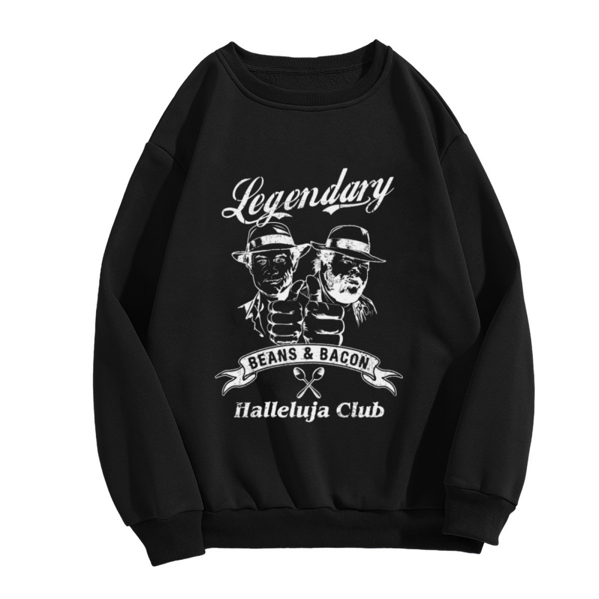 Legendary Beans & Bacon Crewneck Sweatshirt - Funny Retro Diner Humor Pullover