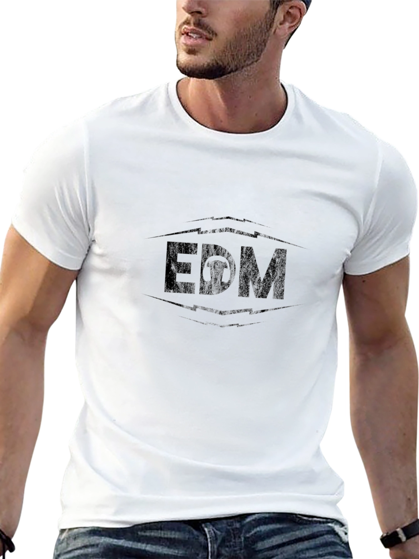 EDM Graphic Tee - Black Cotton T-Shirt