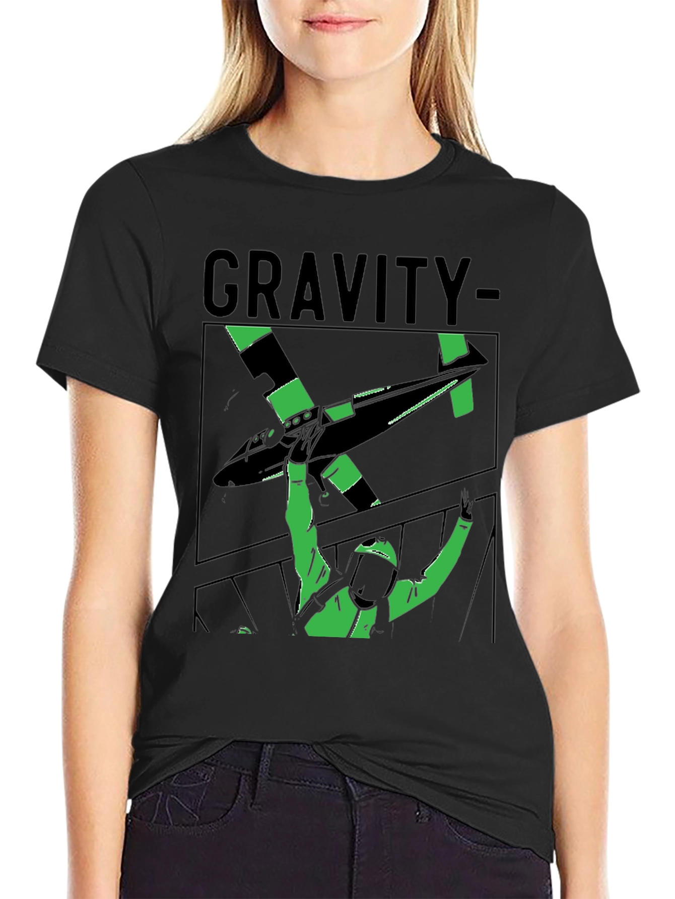 Gravity Graphic Tee - Stylish Black T-Shirt
