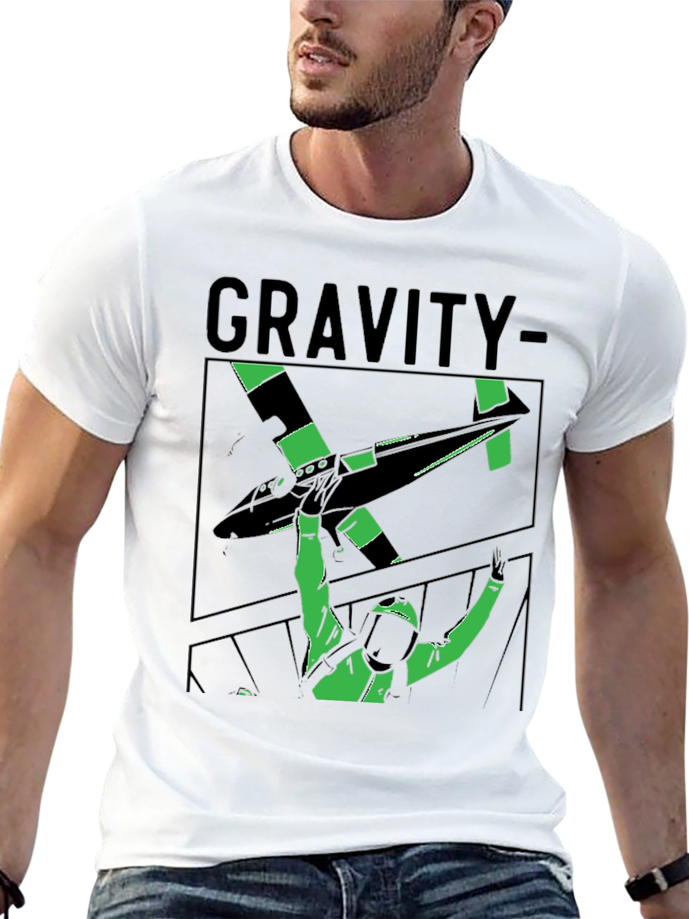 Gravity Graphic Tee - Stylish Black T-Shirt