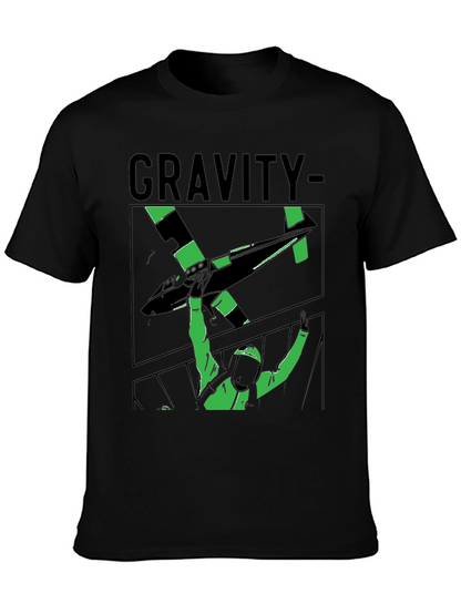 Gravity Graphic Tee - Stylish Black T-Shirt