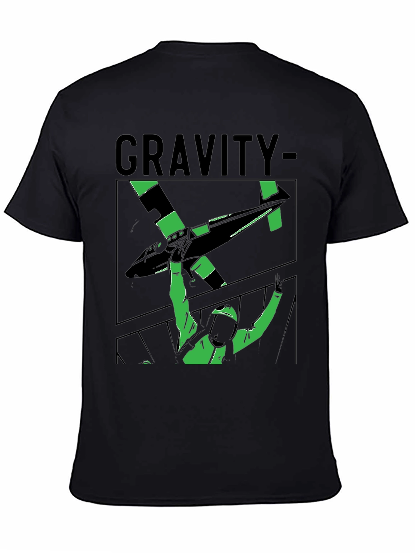 Gravity Graphic Tee - Stylish Black T-Shirt
