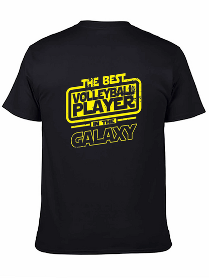 Volleyball Player Galaxy Black T-Shirt