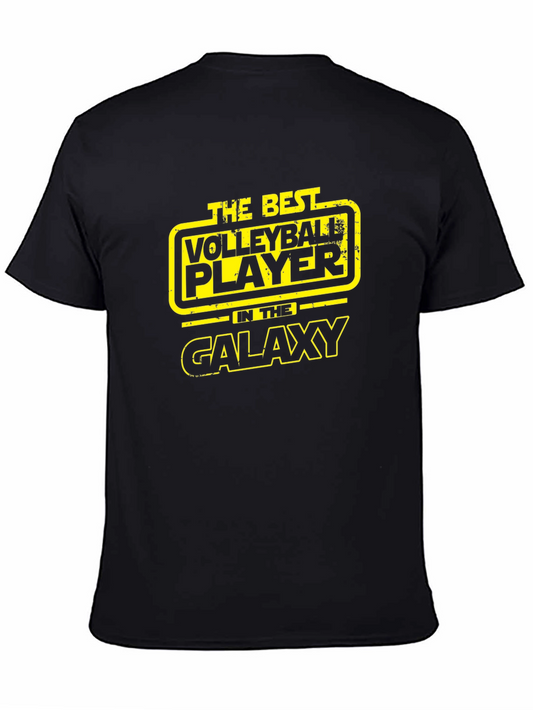 Volleyball Player Galaxy Black T-Shirt