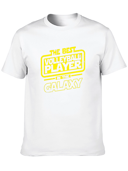 Volleyball Player Galaxy Black T-Shirt