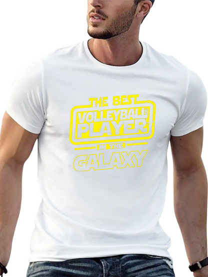 Volleyball Player Galaxy Black T-Shirt