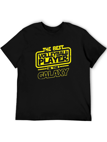 Volleyball Player Galaxy Black T-Shirt