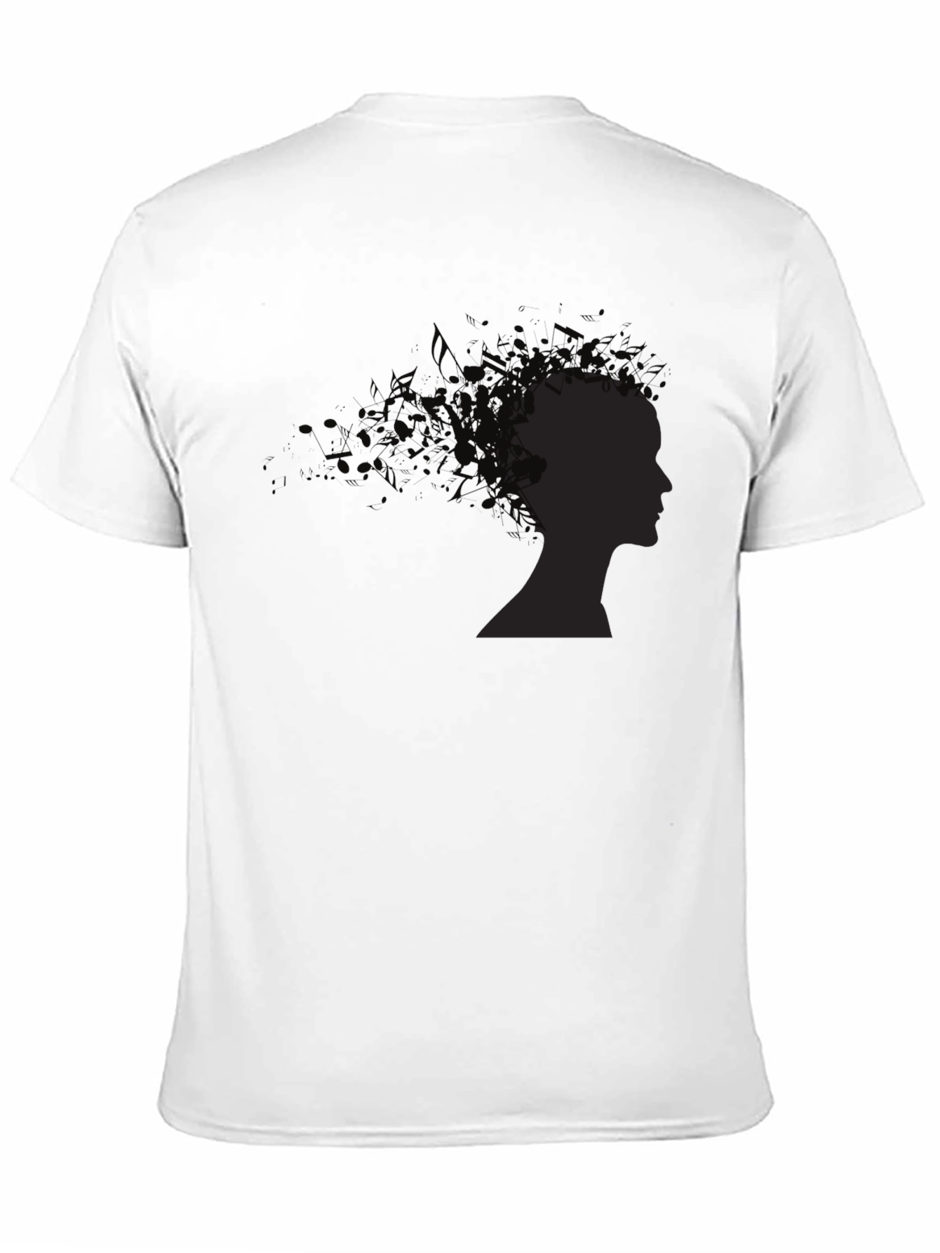 Abstract Silhouette Graphic Black Tee