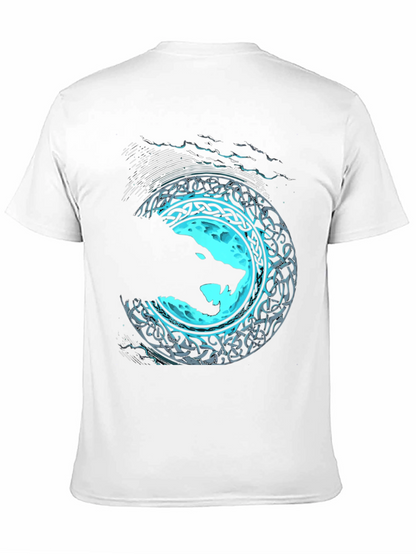Wolf Moon Celtic T-Shirt - Black Graphic Tee