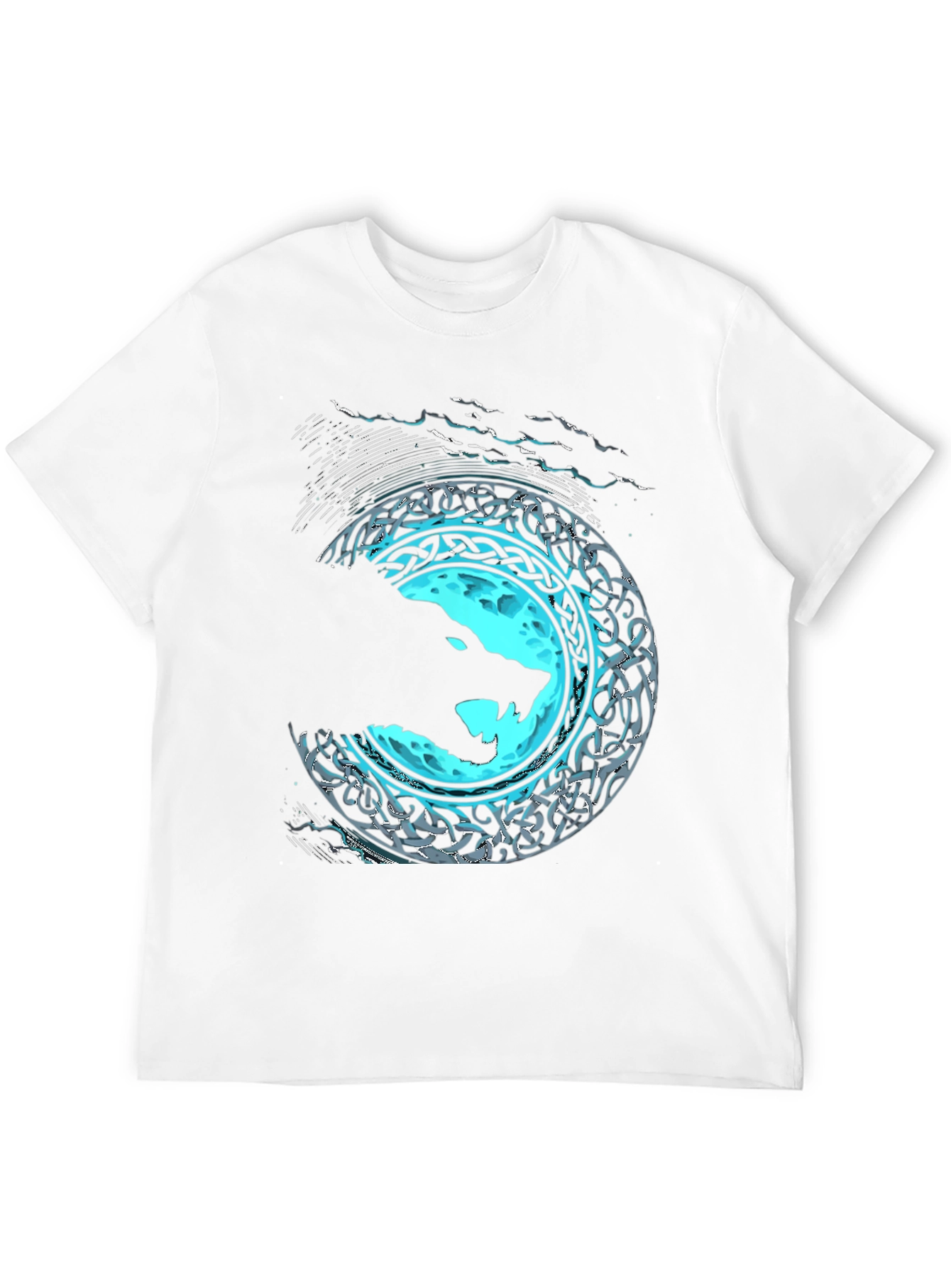 Wolf Moon Celtic T-Shirt - Black Graphic Tee
