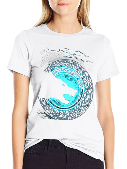 Wolf Moon Celtic T-Shirt - Black Graphic Tee