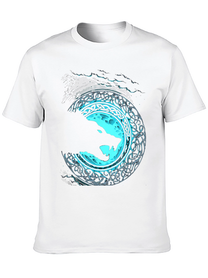 Wolf Moon Celtic T-Shirt - Black Graphic Tee