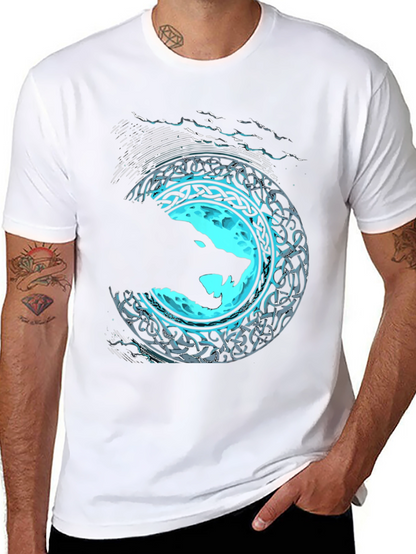 Wolf Moon Celtic T-Shirt - Black Graphic Tee