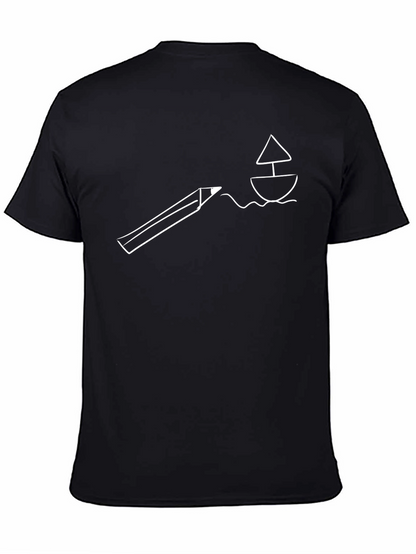 Sketch Artist Tee - Hand-Drawn Boat Design