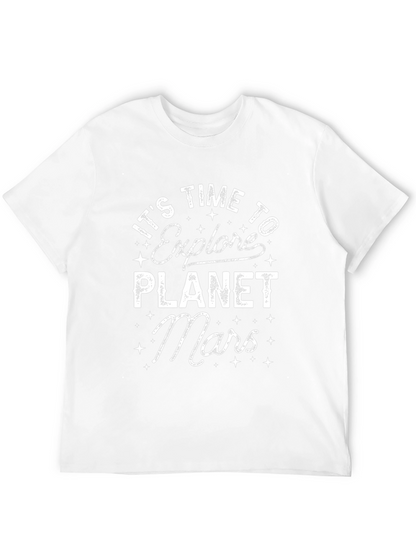 Explore Planet Mars Black Graphic T-Shirt