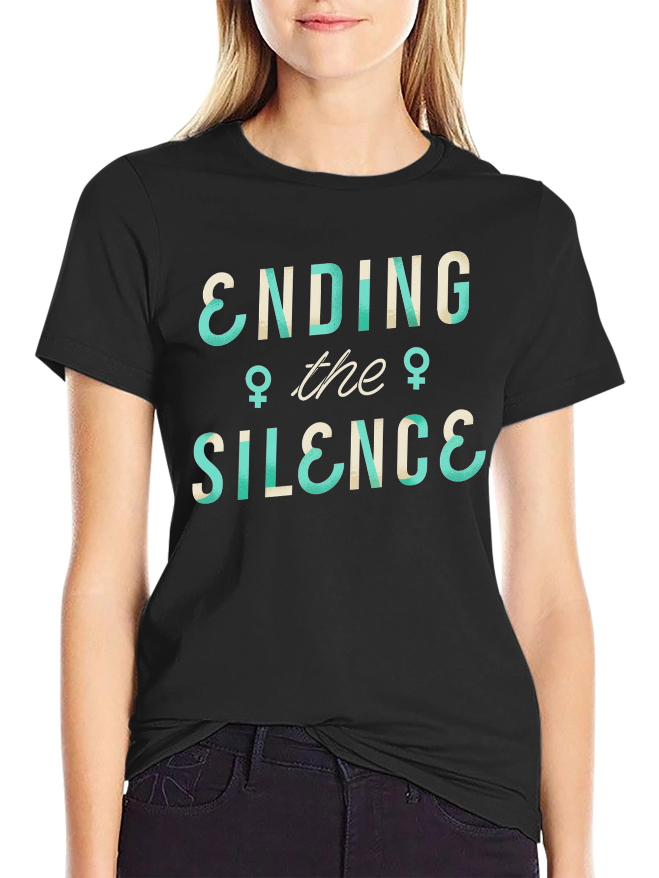 Ending the Silence Graphic Tee - Black Cotton