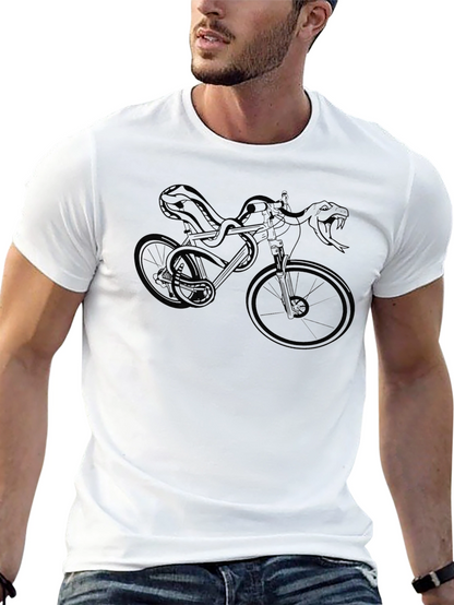 Snake Bike Graphic Tee - Edgy Style