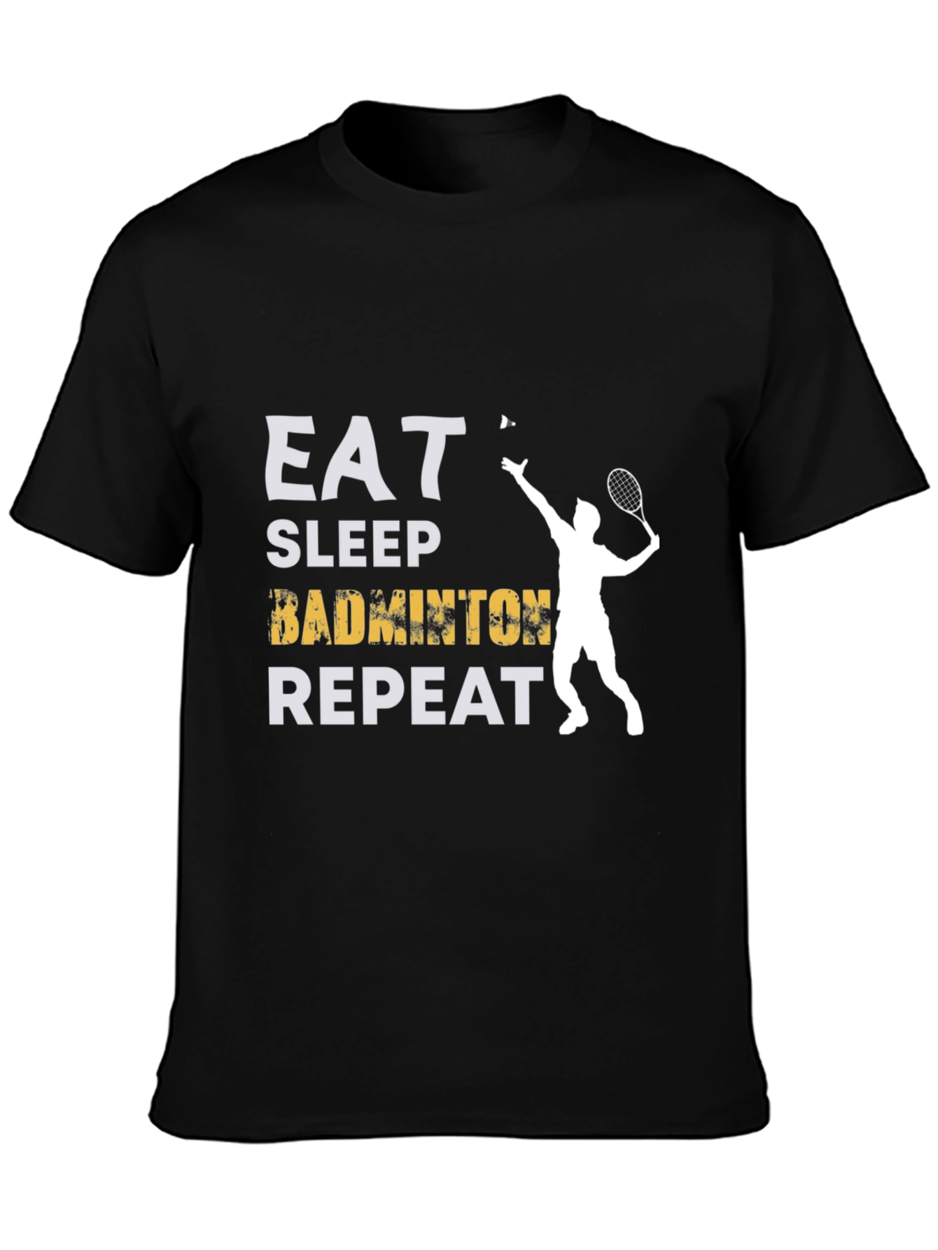 Eat Sleep Badminton Repeat Graphic Tee