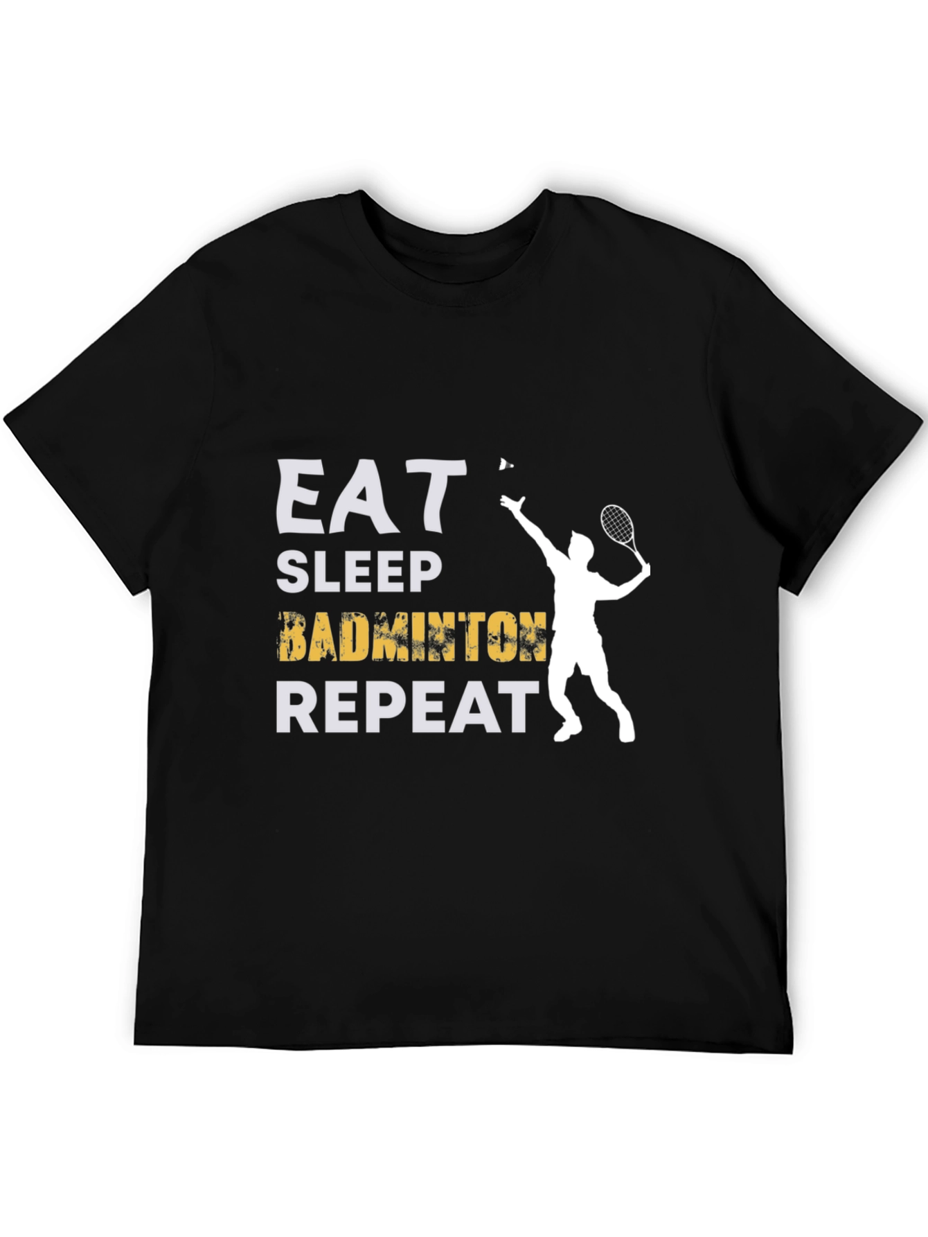 Eat Sleep Badminton Repeat Graphic Tee