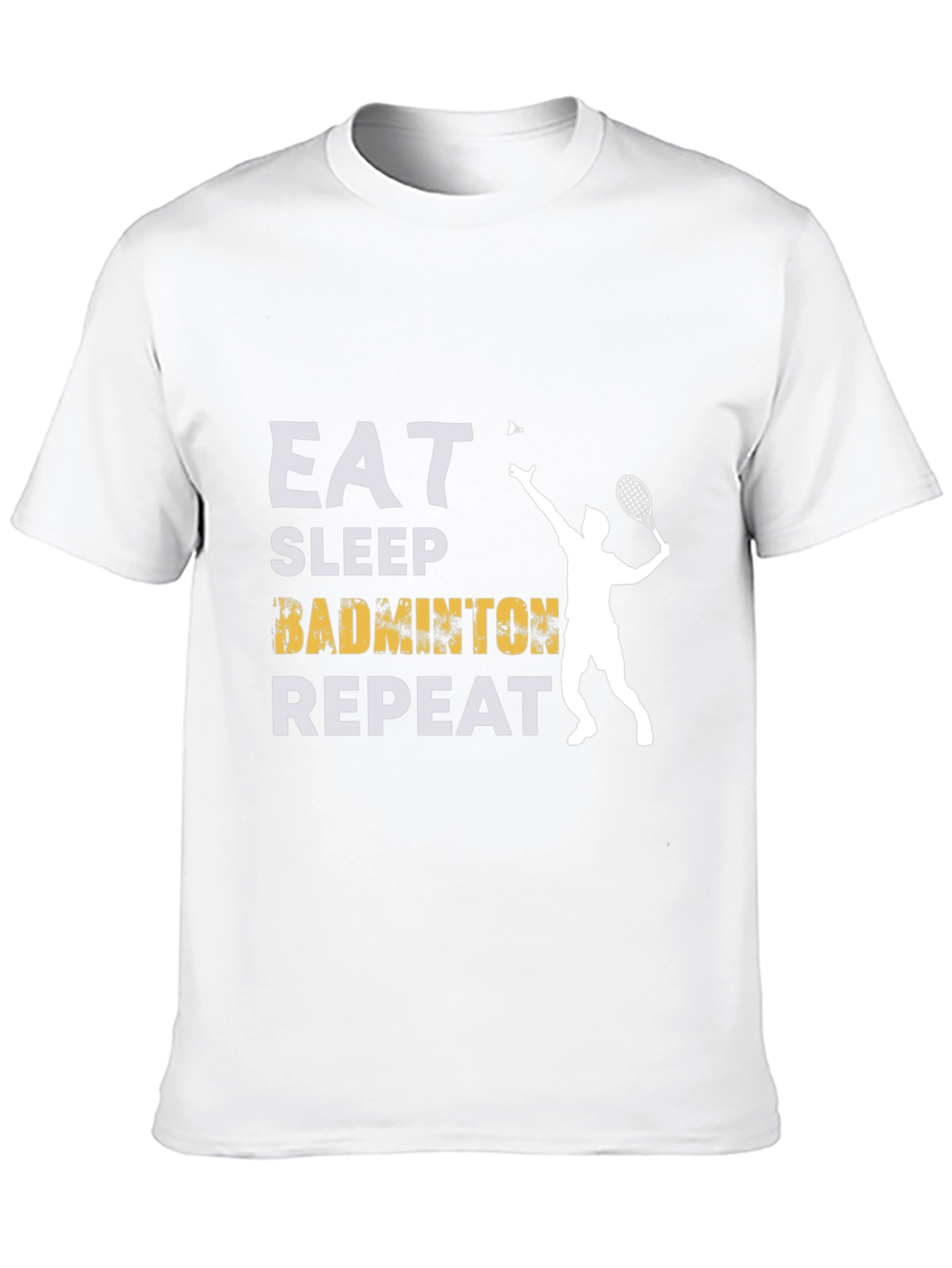 Eat Sleep Badminton Repeat Graphic Tee