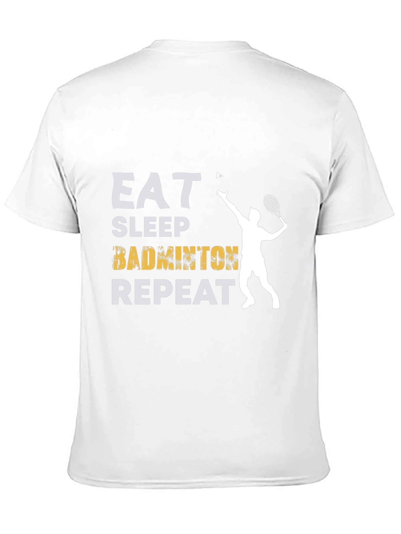 Eat Sleep Badminton Repeat Graphic Tee