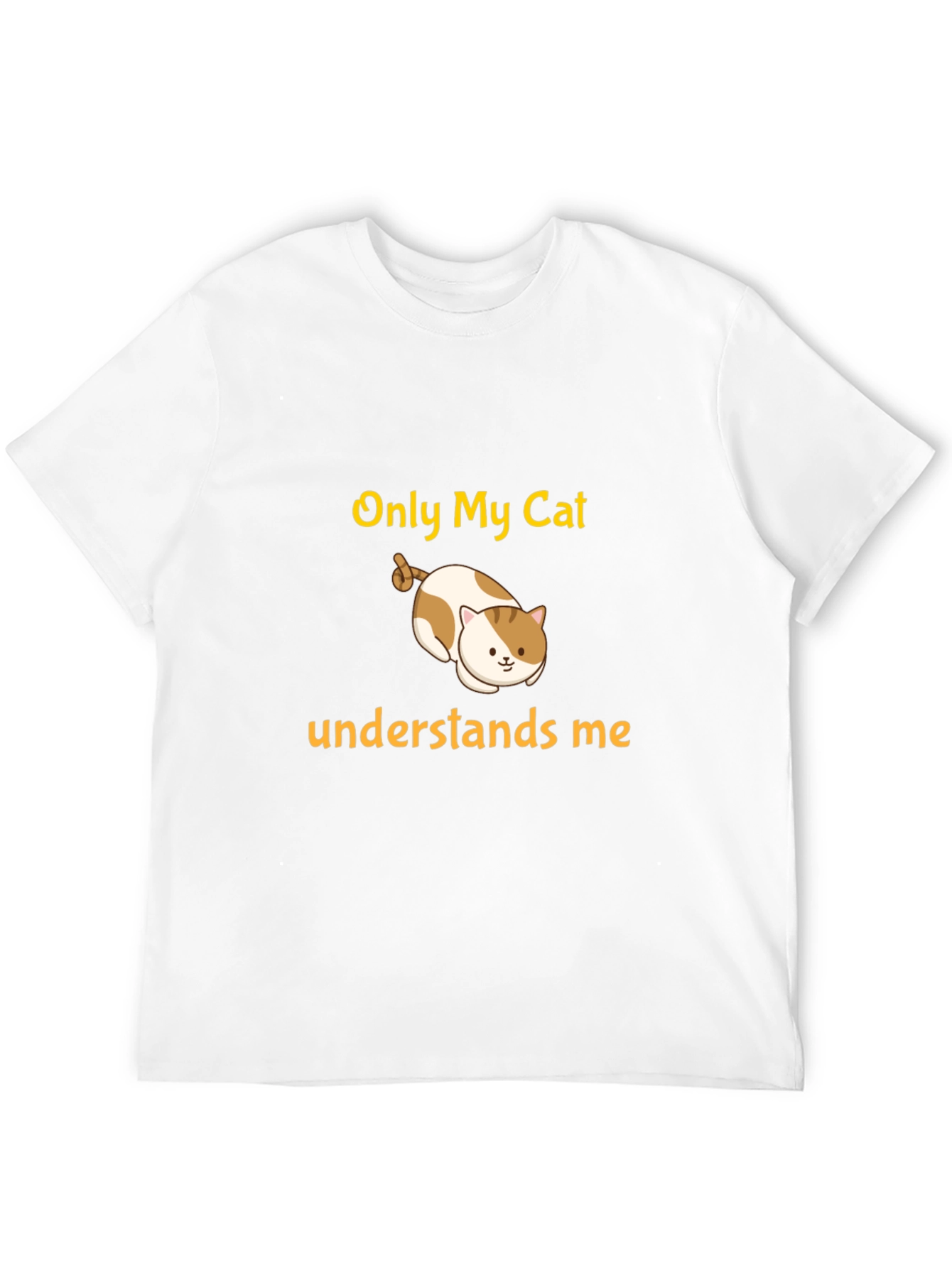 Only My Cat Understands Me Black T-Shirt