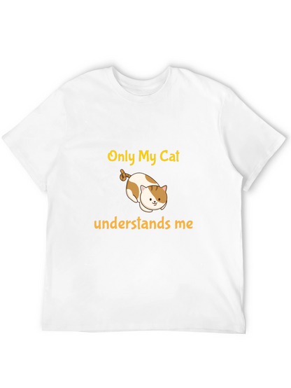 Only My Cat Understands Me Black T-Shirt