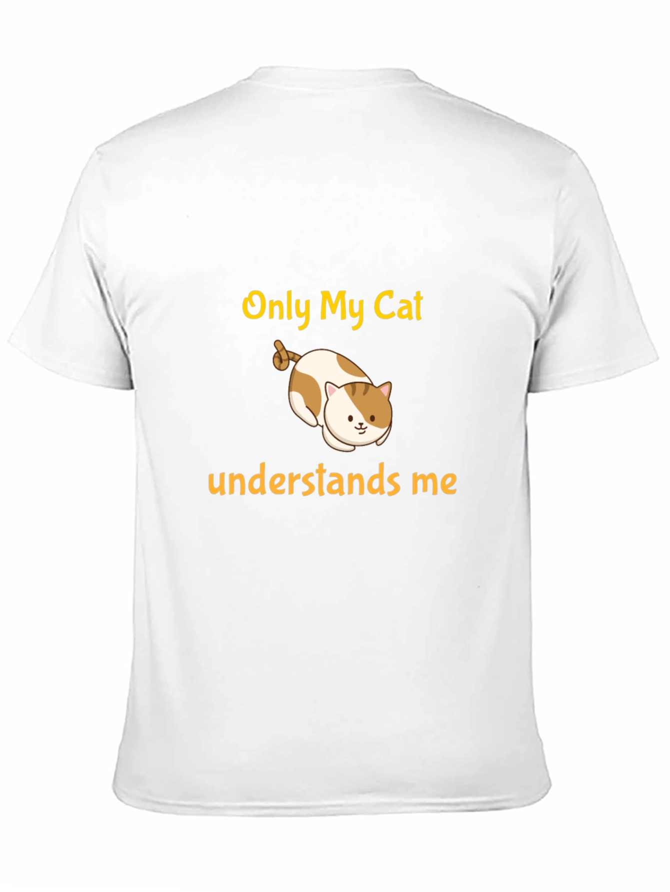 Only My Cat Understands Me Black T-Shirt
