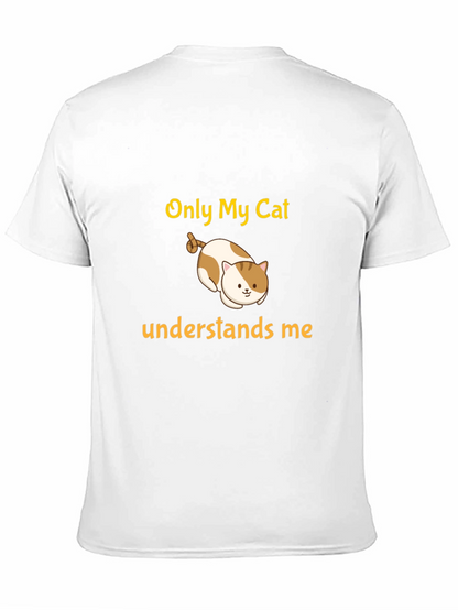 Only My Cat Understands Me Black T-Shirt