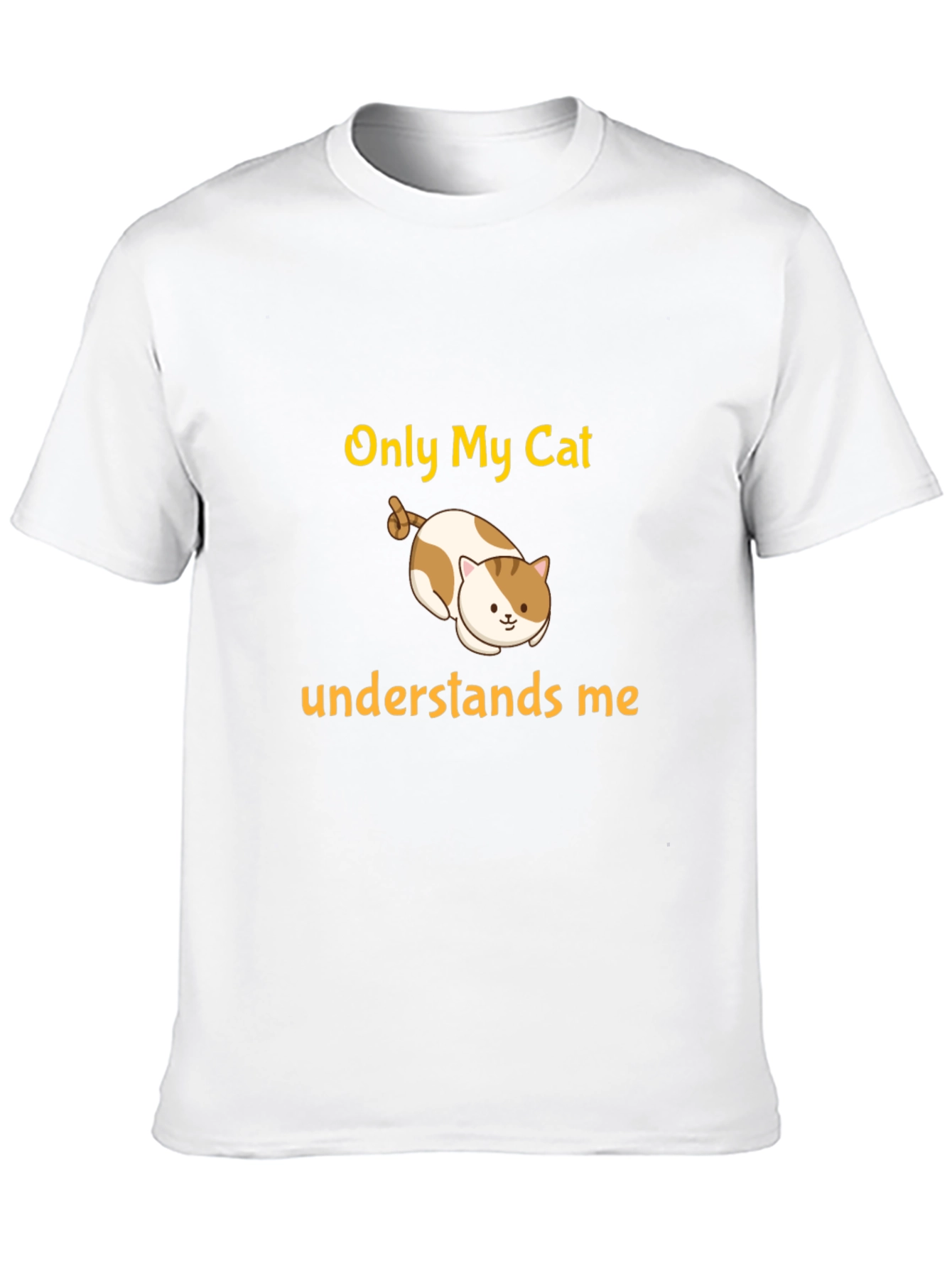 Only My Cat Understands Me Black T-Shirt