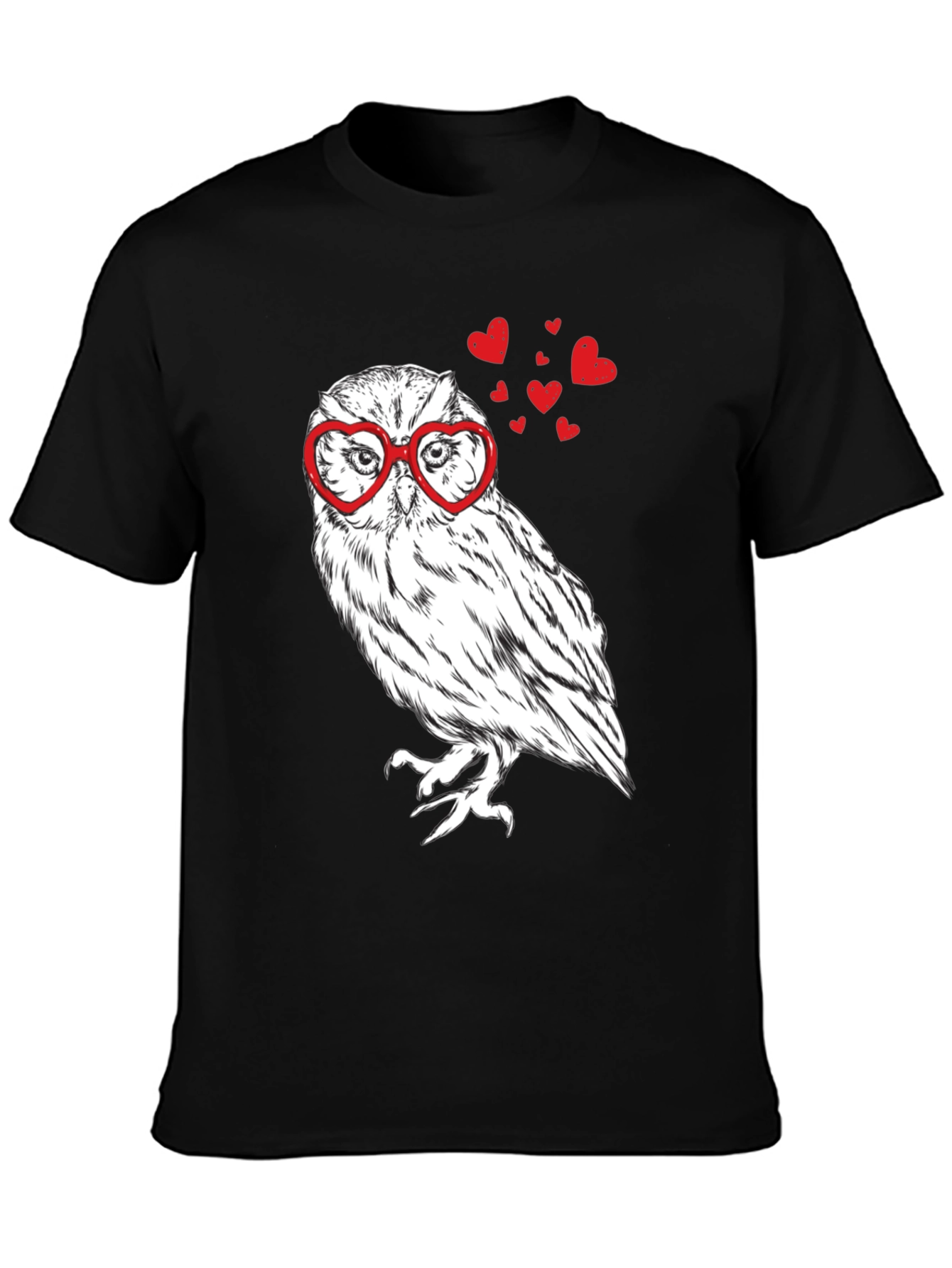 Owl Love Heart Glasses T-Shirt