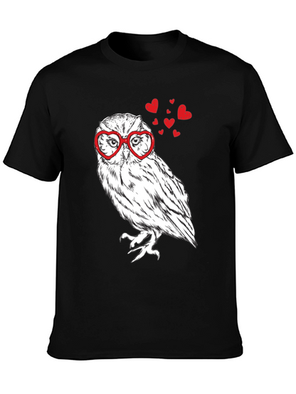 Owl Love Heart Glasses T-Shirt