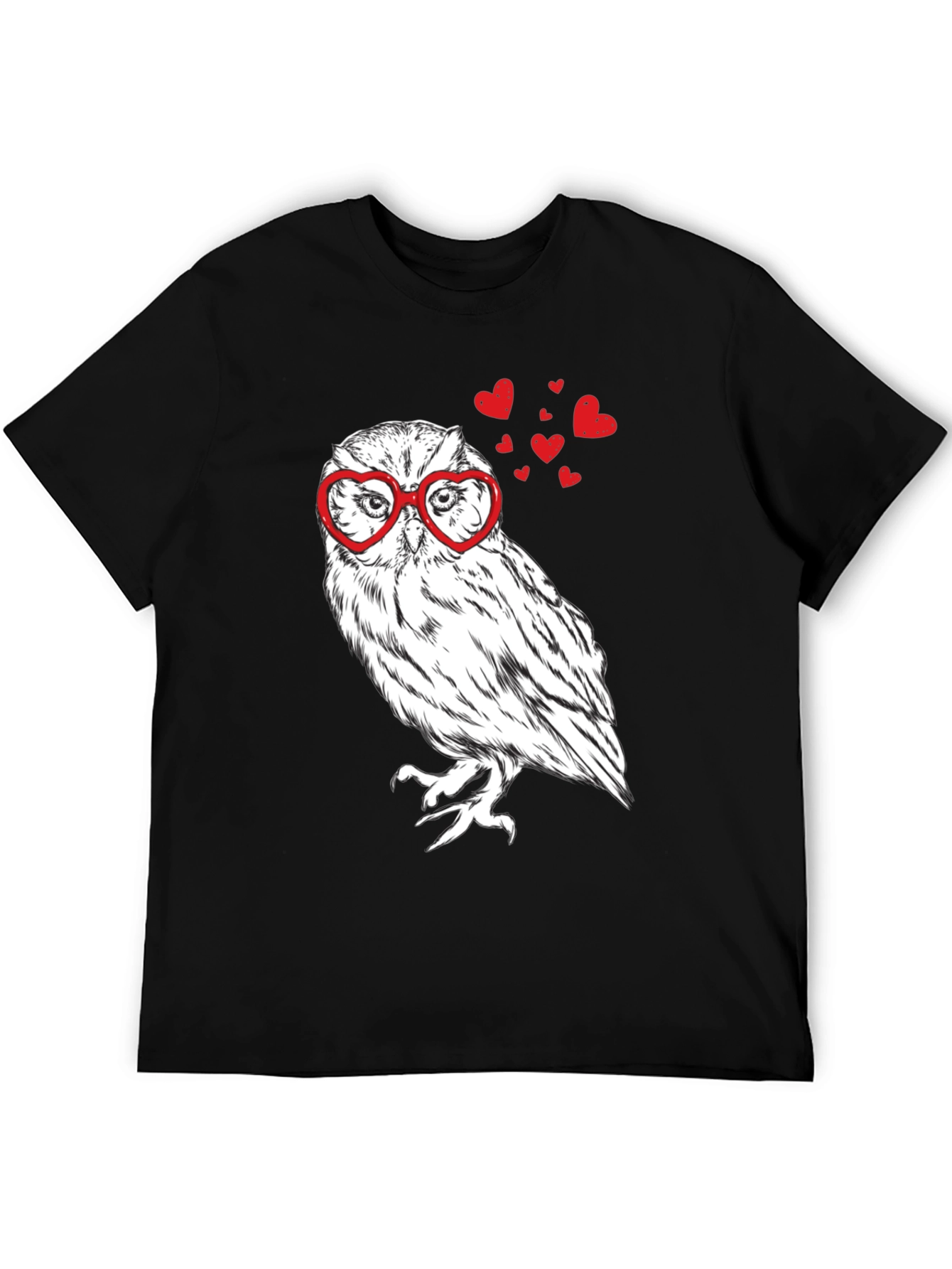 Owl Love Heart Glasses T-Shirt