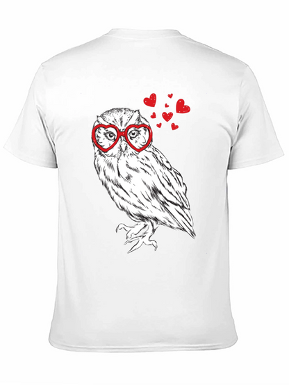 Owl Love Heart Glasses T-Shirt