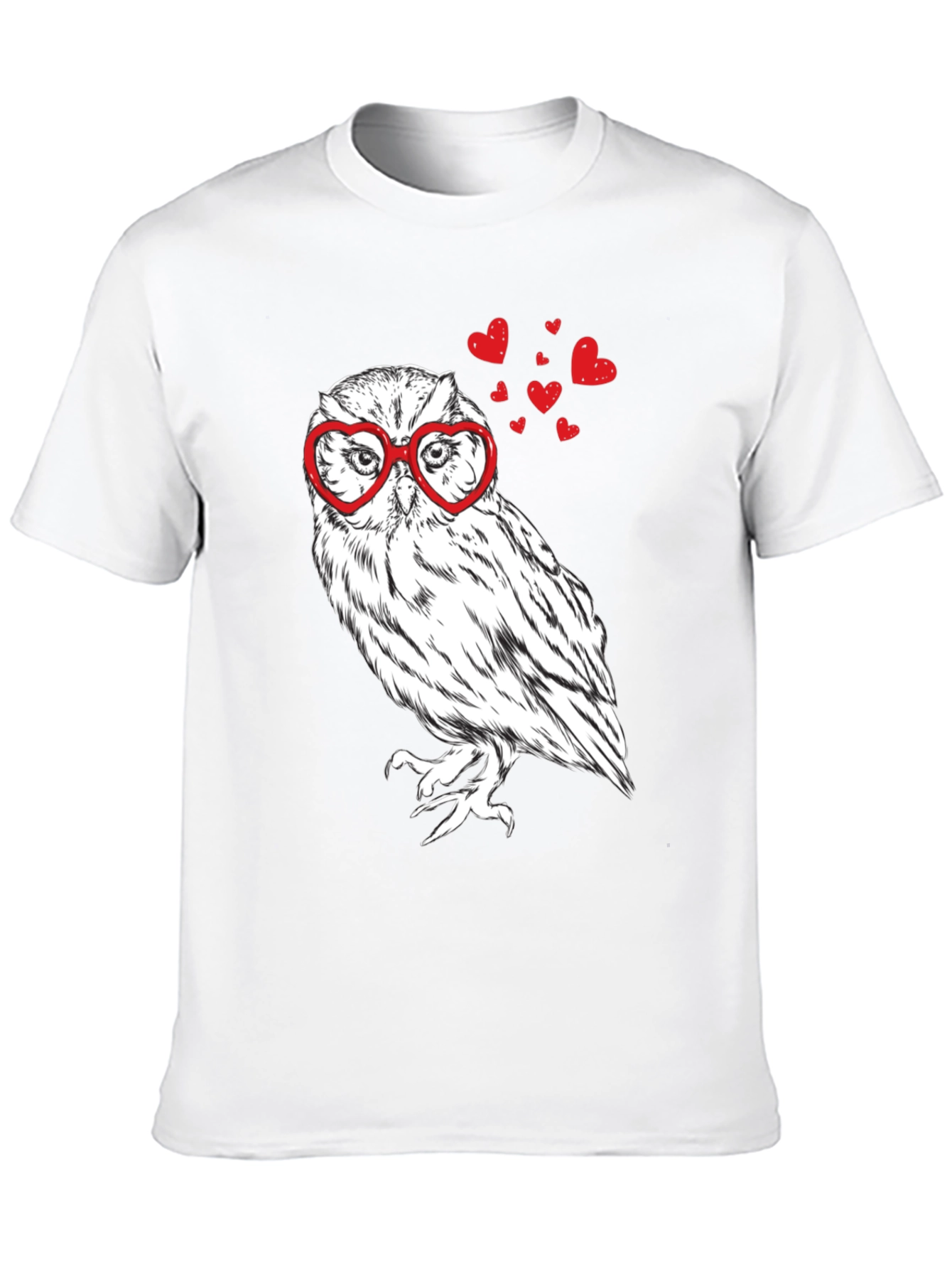 Owl Love Heart Glasses T-Shirt