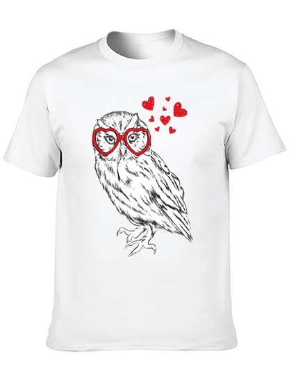 Owl Love Heart Glasses T-Shirt