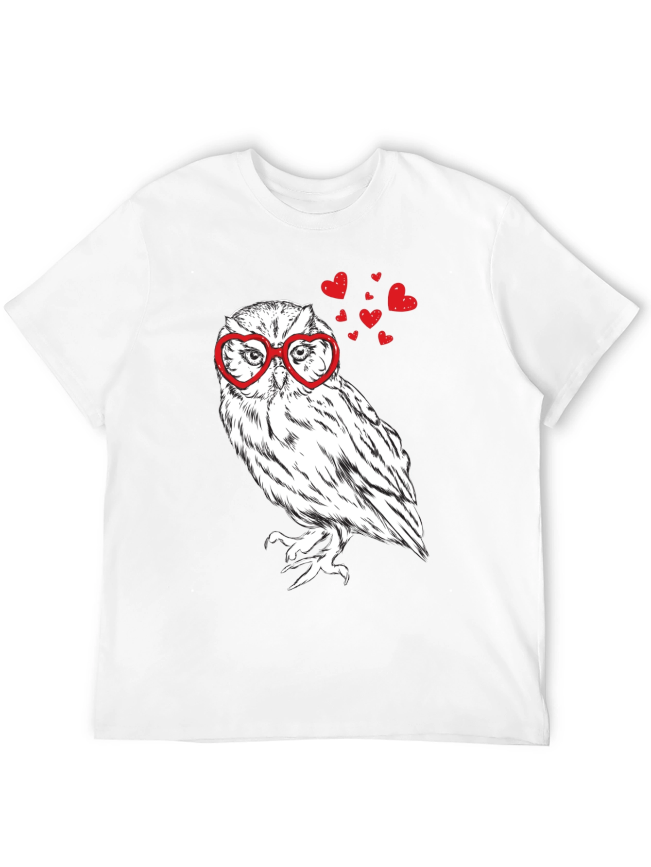Owl Love Heart Glasses T-Shirt