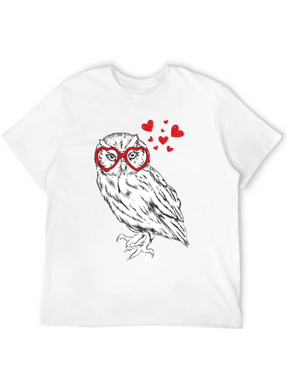Owl Love Heart Glasses T-Shirt