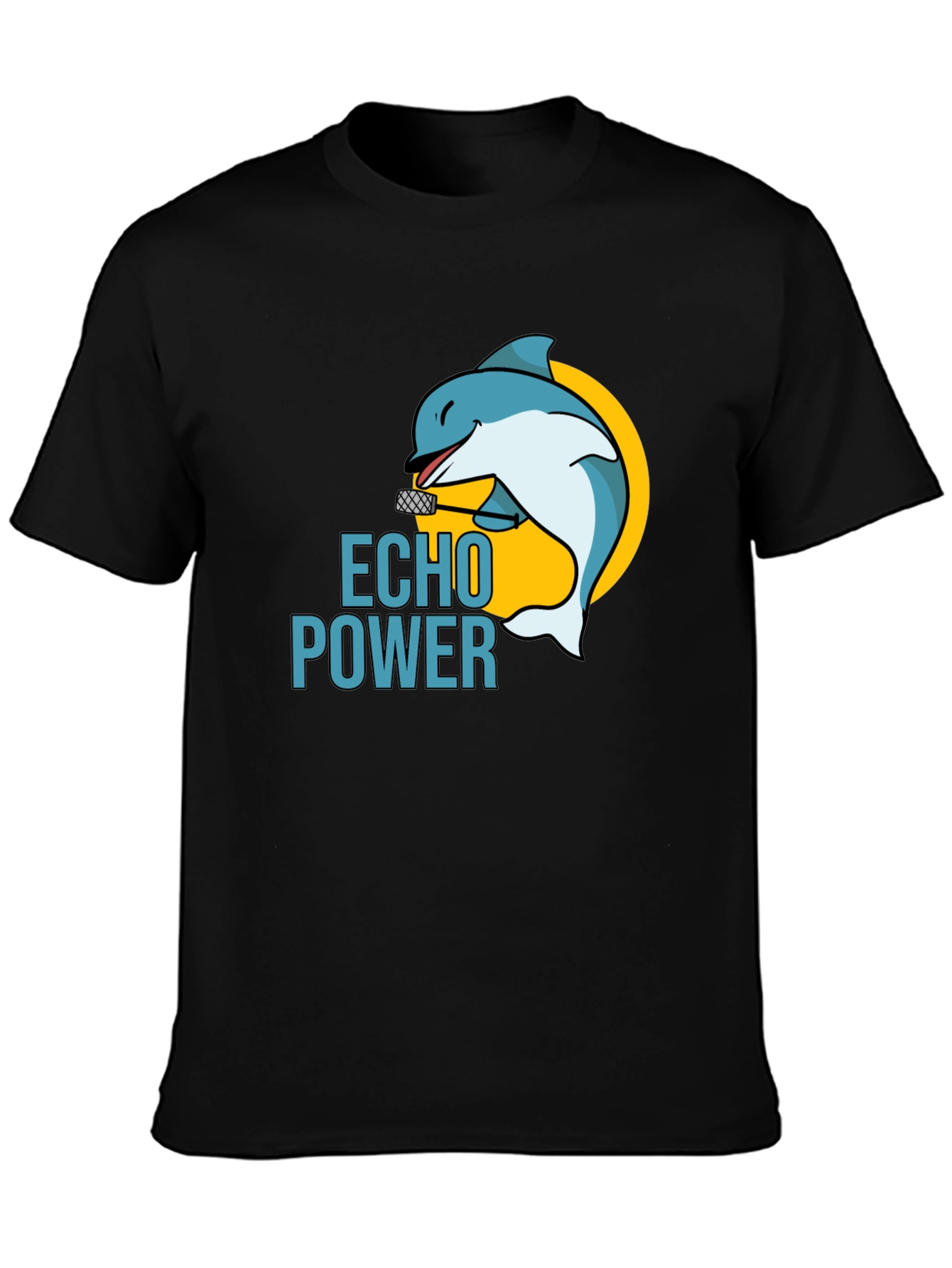 Echo Power Dolphin Black T-Shirt