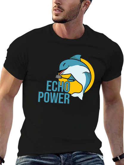 Echo Power Dolphin Black T-Shirt