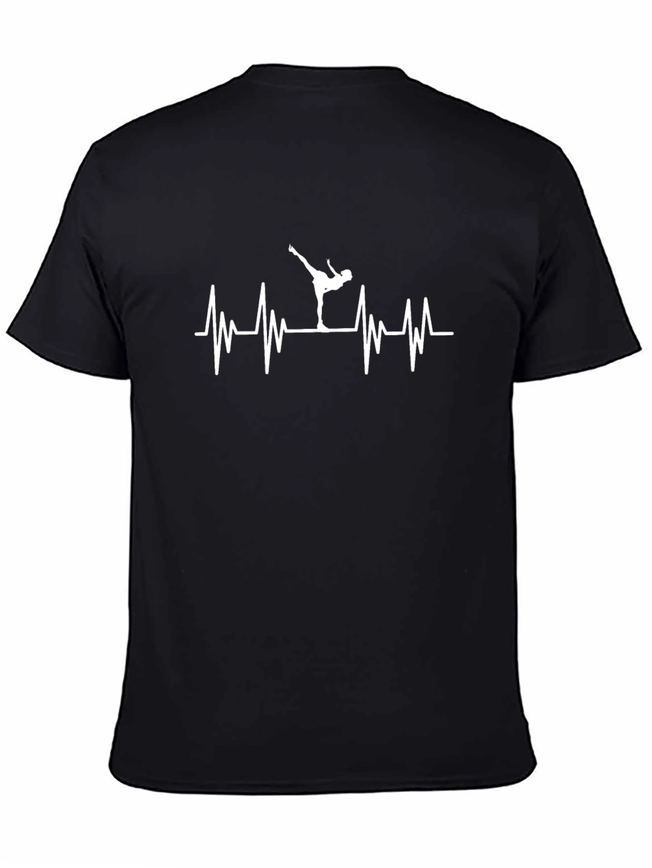 Ice Skating Heartbeat Graphic T-Shirt