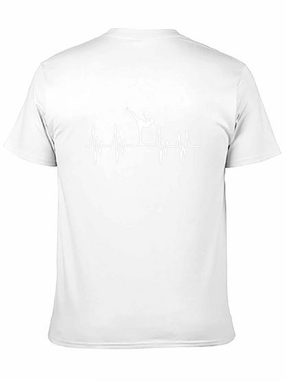 Ice Skating Heartbeat Graphic T-Shirt