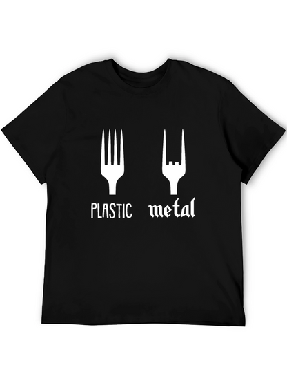 Plastic Metal Graphic T-Shirt - Funny Band Tee