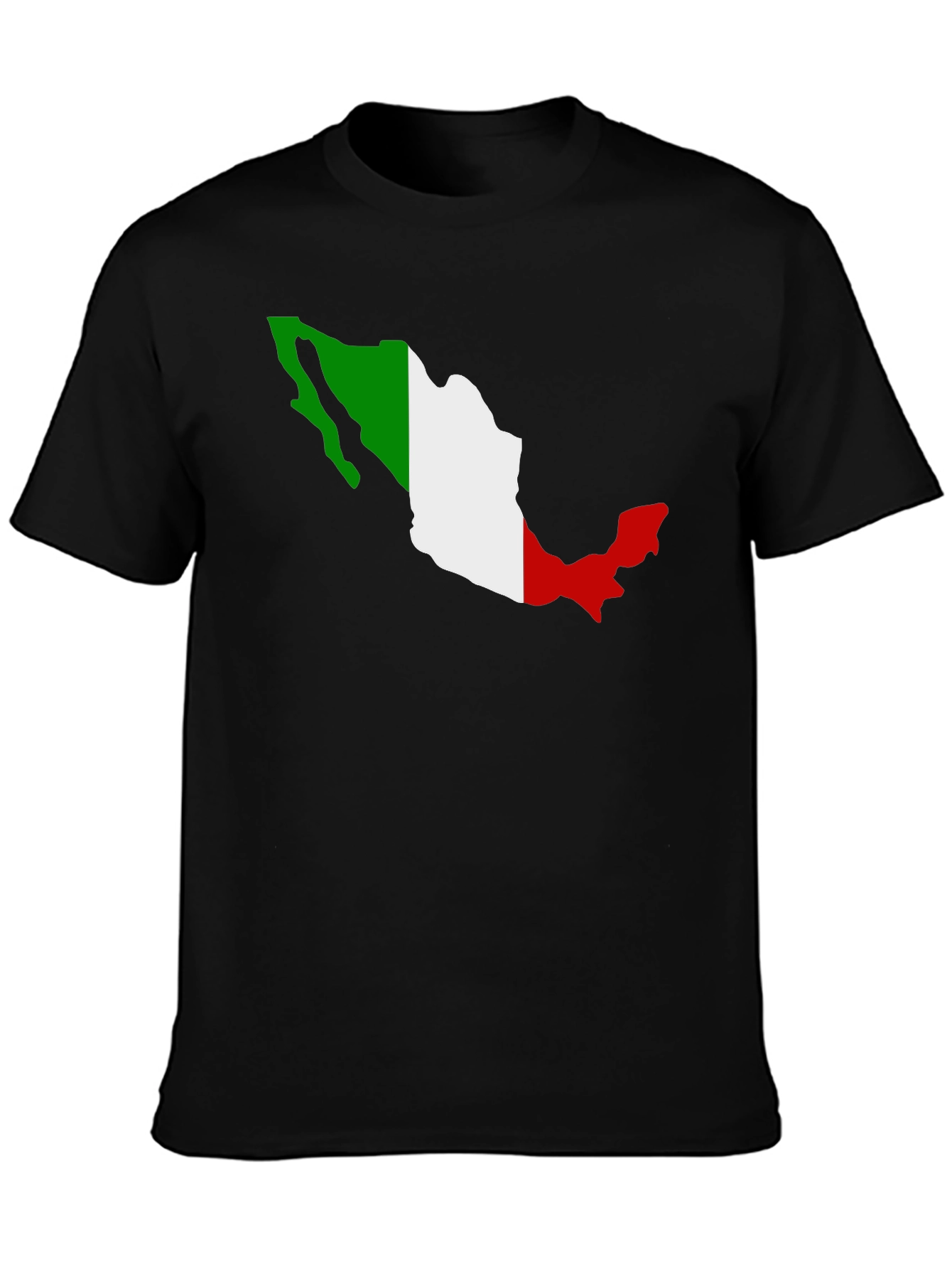 Mexico Flag Map T-Shirt - Black Graphic Tee
